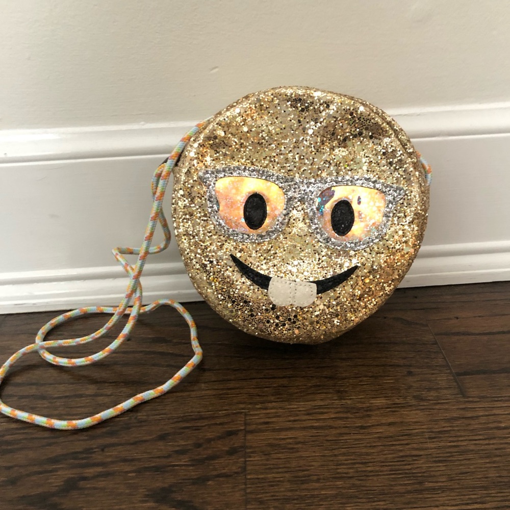 J. crew Crewcuts sequin emoji bag